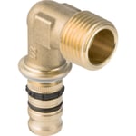 Codo de transición 90° Geberit serie Mepla con rosca macho: CW617N, d=16mm, R=1/2″